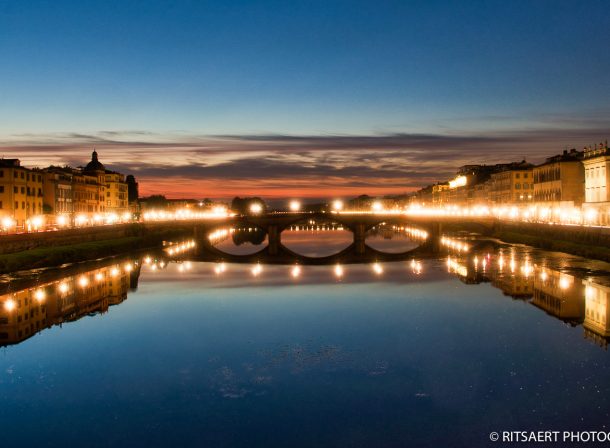 Sunset at Ponte Vecchio - Florence - Italy