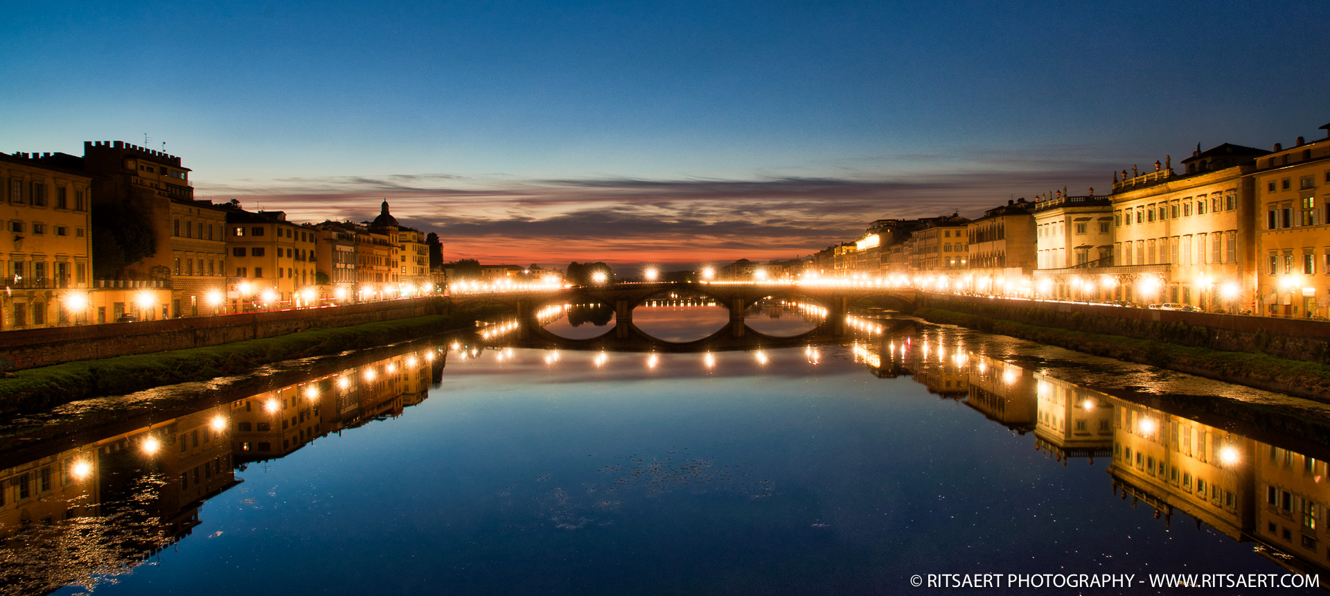 Sunset at Ponte Vecchio - Florence - Italy
